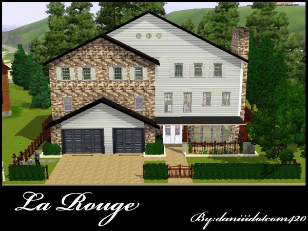Sims 3 — La Rouge by daniiidotcom420 — 6 Bedrooms, 4 1/2 Bathrooms, 4 Bedroom Closets, 3 Hallway Closets, 1 Office, 2