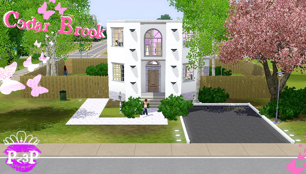 Sims 3 — Cedar Brook by Pink3_Princess — Cedar Brook includes 2 beds, 1 1/2 baths, kitchen living area, outdoor dinning,