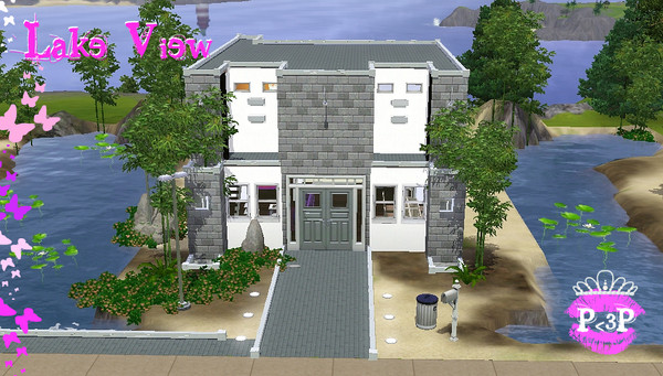 Sims 3 — Lake View by Pink3_Princess — Lake View Includes 2 beds, 1 large bath, office, dinning area, living space, lake
