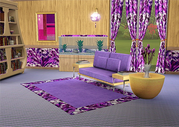 Sims 3 — marcorse_purple surreal pattern by marcorse — A surreal purple flowrer - and purple foliage - in this bright and