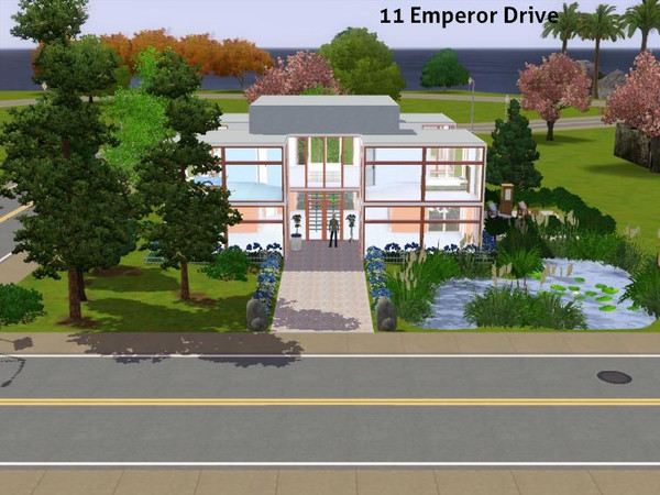 Sims 3 — 11, Emperor Drive by DO5NBR — This modern house is with its large windows very bright and is for a bigger