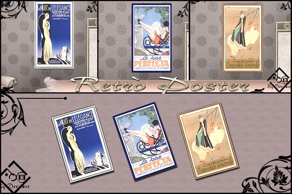 Sims 3 — Retro' Poster Collection by Devirose — Retro' Poster by Devirose.Old style is very elegant :)