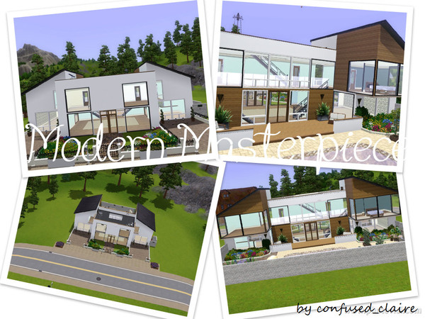 Sims 3 — Modern Masterpiece --  CC FREE by confused_claire — A simply stunning house, fit for a king! This home comes