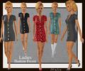 Sims 3 — Ladies Button Front Dress by 2freddie — This little dress is a great look for any occasion. Dress it up with