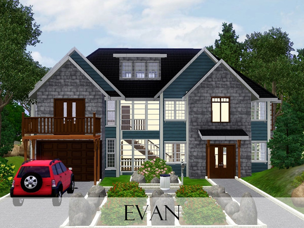 Sims 3 — Evan by lilliebou — Hi ! Here are some details about this house : Basement: -Living room -Bathroom -Two bedrooms