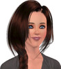 Sims 3 — Roxy emerald sim by janice2010 — Roxy emerald has nice hair and allwayts looks her best , blue shiny eyes , red