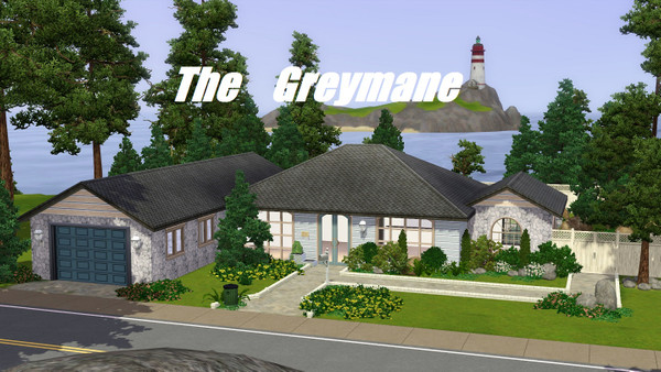 Sims 3 — The Greymane by jaedub2 — this is another small single story home with an attached garage,2 bedrooms,1