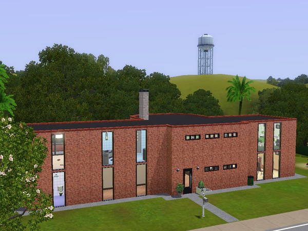 Sims 3 — Bellecour Residence by sfbj552 — Big two-story modern house with 4 bedrooms and 3 bathrooms. The living room and