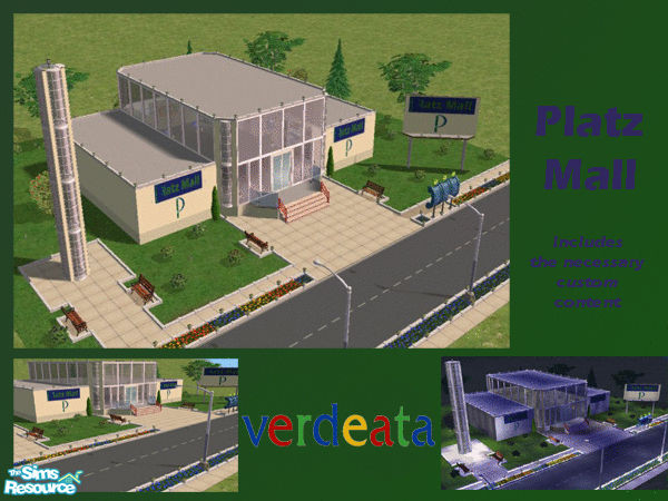 Sims 2 — Platz Mall by verdeata — I made this lot for you.The name \"platz\" is from dutch language and means
