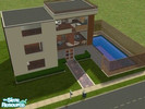 Sims 2 — Modernia by ILoveAnimals2 — A modern, cute house with loads of light. Beautiful windows (thanks Studio K). I