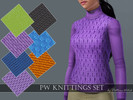 Sims 3 — PW Knittings Set by PatternWitch — A collection of assorted knit patterns