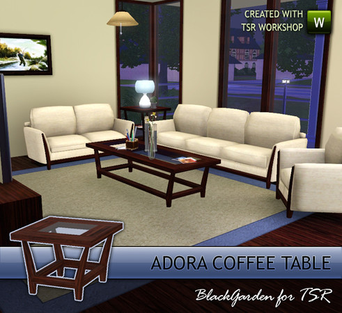 Sims 3 — Adora Living Small Coffee Table by BlackGarden — For the more modest coffee drinkers, how about a smaller coffee
