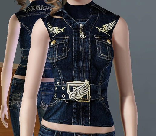 Sims 3 — Roca Top by Precious_Sims — Roca Top Denim wear for Sims.Enjoy!
