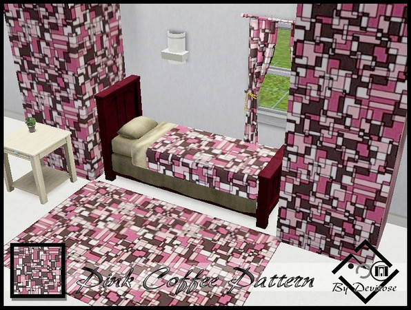 Sims 3 — PinkCoffee Pattern by Devirose — Colori eccelsi per un look modernissimo.-Pattern by Devirose.