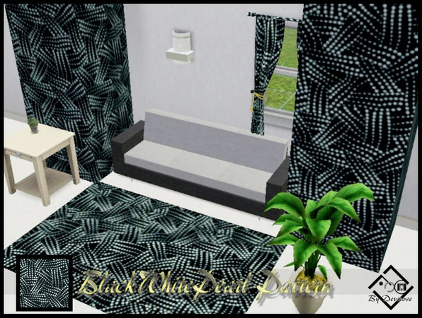 Sims 3 — BlackWhitePearl Pattern by Devirose — Una fantasia sobria ma elegantissima,per animi moderni.