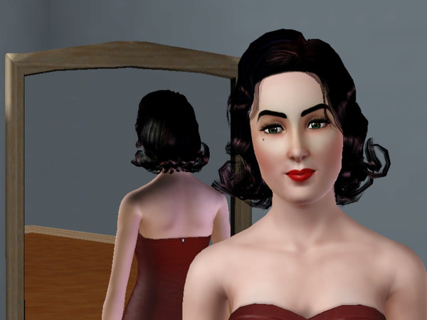Sims 3 — Dita Von Teese by Natalie_Necro2 — Pinup queen and burlesque beauty Dita Von Teese with her shorter hairstyle