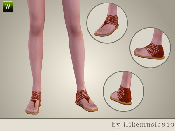 Sims 3 — Ankle Wrap Sandals by ILikeMusic640 — 