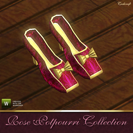 Sims 3 — Potpourri Shoes Set 003 by Cashcraft — Just a pair of Victorian ladies' shoes. Created by Cashcraft for TSR.