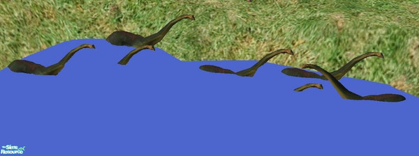 Sims 2 — Prehistoric Neighborhood Decor - Dino For Water by TheNinthWave — Dinosaur neighborhood decor for water. Found