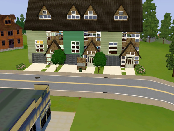Sims 3 — Copper Valley Tri-plex by Alicia_Bridges — Copper Valley Tri-plex.Each appartment has 2 bedrooms, 2 bathrooms, a