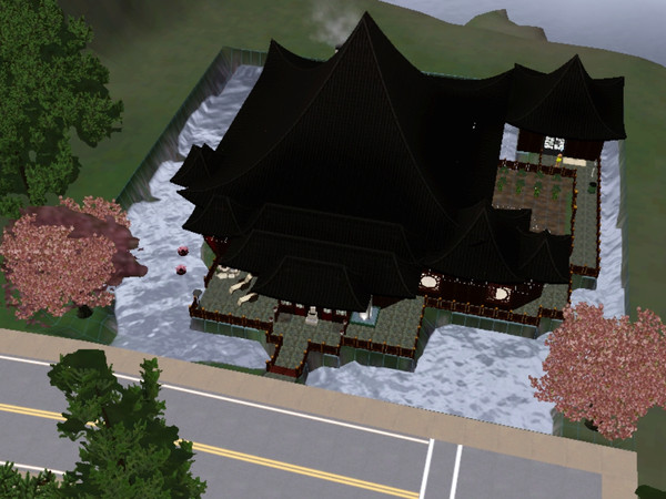 Sims 3 — Simshan Luxury Home by Lamae2 — With water views, beautiful architecture and a mix of Western and Asian