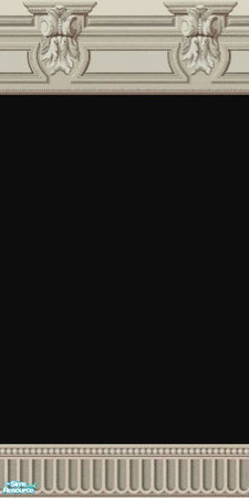 Sims 2 — formal romancy by skinflin — black beige grey wall with art deco border