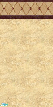 Sims 2 — inspirational by skinflin — gold cream fax wall with beige diamond border