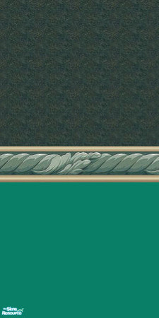 Sims 2 — ivy league by skinflin — two tone green wall with ivy twist border