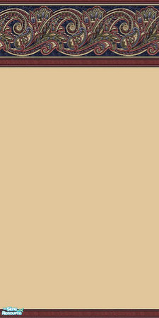 Sims 2 — modehippy by skinflin — cream wall paise twist border