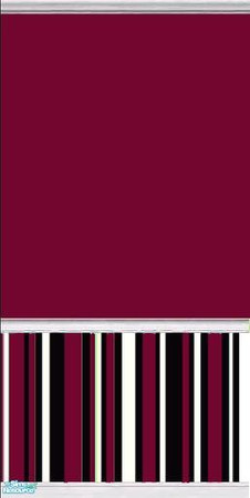Sims 2 — Burgandy, Black and White Stripe BT by Gumby_Girl — 3rd of 3 burgandy striped wallpapers with striped base and a