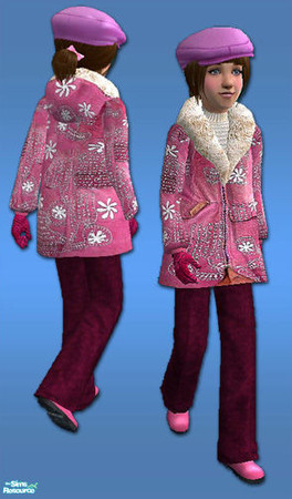 Sims 2 — Pink girl winter coat  by NNNsims2 — 
