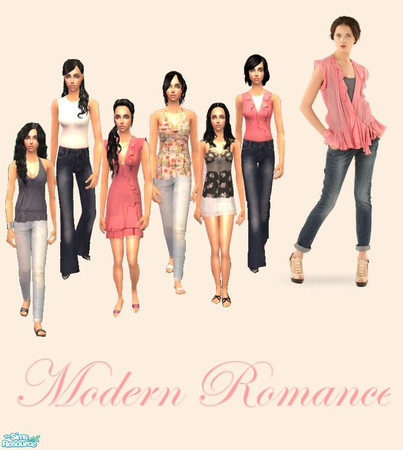 Sims 2 — Modern Romance by cinderellimouse — Based on the Modern Romance collection by TOPSHOP, this set consists of 8