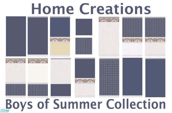 Sims 2 — Home Creations-Boys of Summer Collection by Maegen — Home Creations is proud to introduce a new line of floor