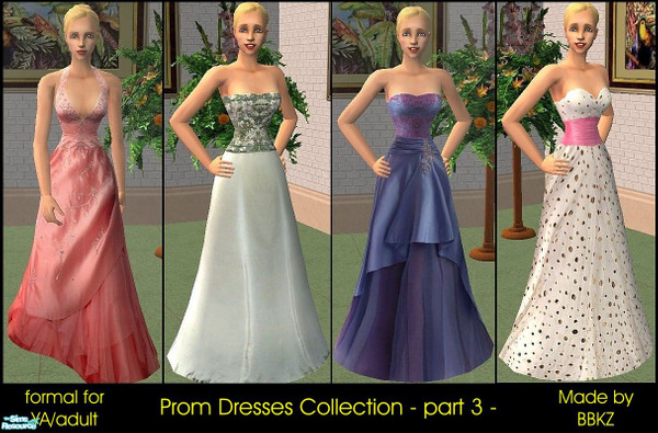 Sims 2 — Prom Dresses Collection - part 3 - by BBKZ — Third part of four beautiful ball gowns. Perfect for great party or