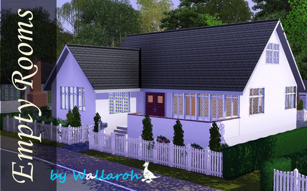 Sims 3 — Empty Rooms - by wallaroh by Wallaroh — Empty Rooms - one bedroom, bath, living, kitchen, patio. For one or two