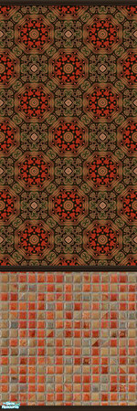 Sims 2 — Orient Express 33 by drouinr — The beauty of these Asian-inspired wall coverings is achieved through the
