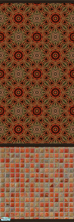 Sims 2 — Orient Express 38 by drouinr — The beauty of these Asian-inspired wall coverings is achieved through the