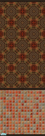 Sims 2 — Orient Express 81 by drouinr — The beauty of these Asian-inspired wall coverings is achieved through the
