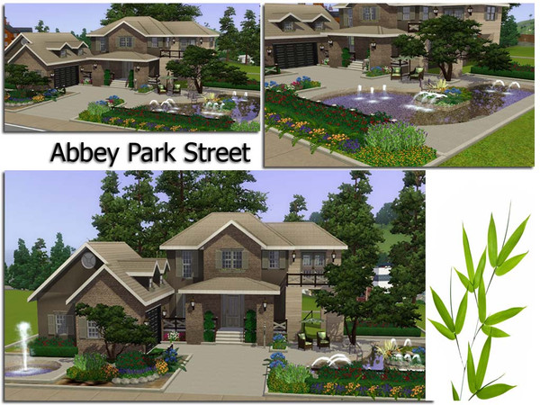 Sims 3 — Abbey Park Street by aloleng — 3 bedroom, 2 toilet and bath, 1 car garage home, 1 pool with great landscape and