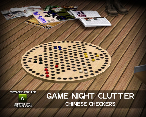 Sims 3 — Game Night Clutter - Chinese Checkers by tdyannd — Part of a collection of clutter for Game Night!