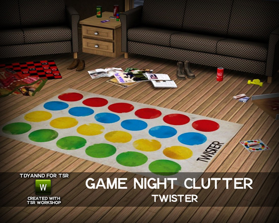 Sims 3 — Game Night Clutter - Twister by tdyannd — Part of a collection of clutter for Game Night!