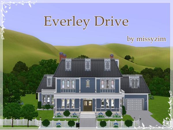 Sims 3 — Everley Drive by missyzim — A charming Second Empire Victorian style home. On the first floor is a living room,