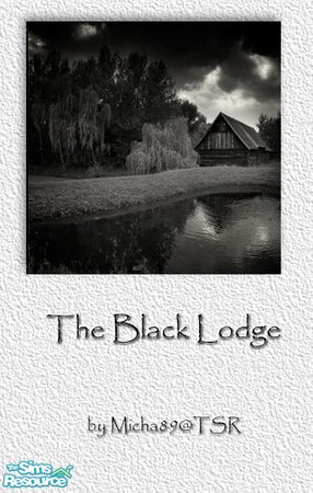 Sims 2 — \'Photography\'-set - The Black Lodge by micha89 — black and white photograph by Adam