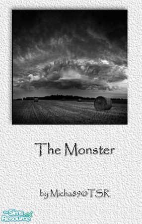 Sims 2 — \'Photography\'-set - The Monster by micha89 — black and white photograph by Adam