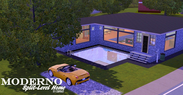 Sims 3 — Moderno Split Level Home by crumblet — Moderno Split Level Home [Residential Lot] This stunning modern house