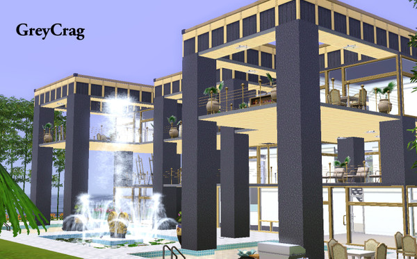 Sims 3 — GreyCrag by orlov — Made for entertaining, this sleek, elegant home features both indoor and outdoor living