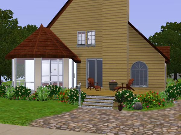 Sims 3 — Sunburst by JeziBomb — 3 bedroom, 2 bath country home with an eat-in-kitchen, sun room, laundry room, small