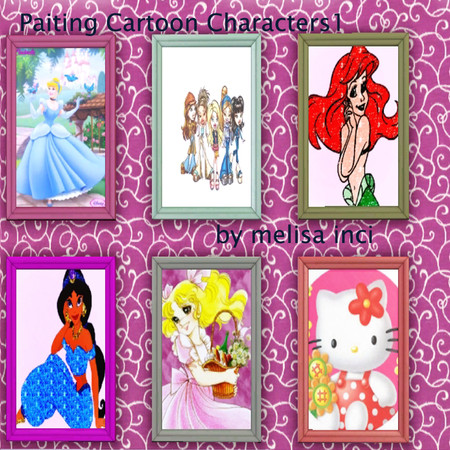 Sims 3 — Painting cartoon characters by melisa_inci — Painting cartoon characters1 for decorative by melisa inci 