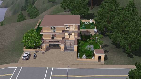 Sims 3 — Immode by zane_d — On the ground floor there is a garage, gym, bathroom and laundry. On the first floor -