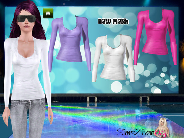 Sims 3 — Top by sims2fanbg — .:Top:. Top in 3 recolors,Recolorable,New Custom Mesh by me,Launcher Thumbnail. I hope u